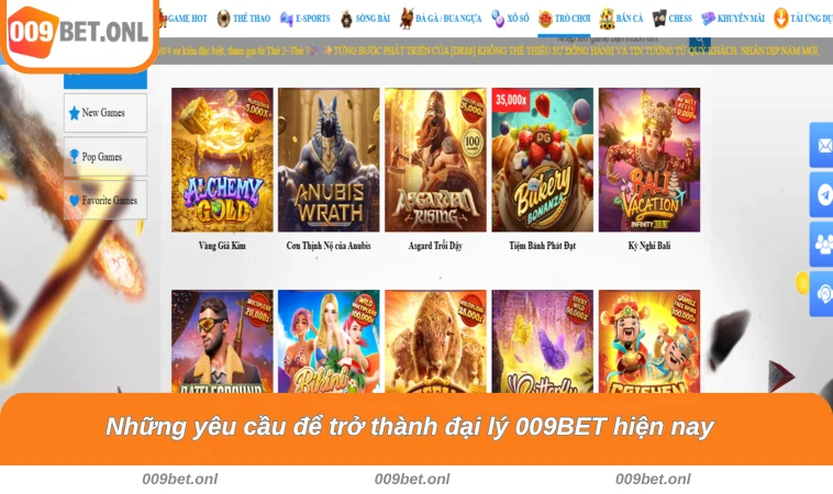Những yêu cầu để trở thành đại lý 009BET hiện nay