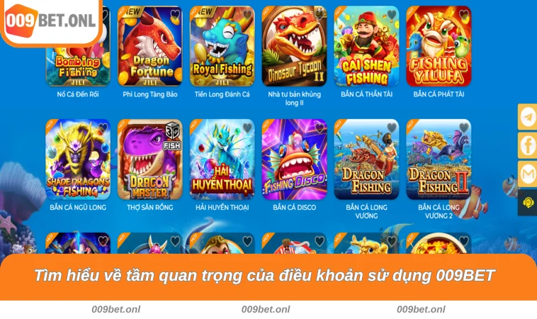 Tìm hiểu về tầm quan trọng của điều khoản sử dụng 009BET