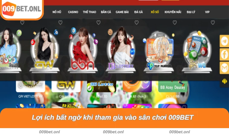 Lợi ích bất ngờ khi tham gia vào sân chơi 009BET