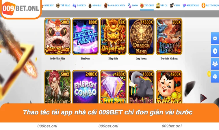 Thao tác tải app nhà cái 009BET chỉ đơn giản vài bước